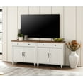 thumbnail image 2 of White Entertainment Center TV Console Table with 4 Doors and 2 Drawers, Suitable for 75 inch TV, Farmhouse Style Wood Universal TV Stand with Storage Cabinets for Living Room and Bedroom, 2 of 7