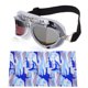 thumbnail image 1 of Gafas de montar para motocicleta plegables de PC PU esponja para motocross, bicicleta de tierra, ATV, lente multicolor, marco blanco plateado, 1 of 6