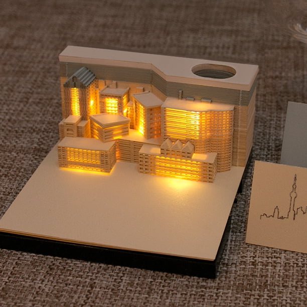 Regalos creativos, culturales y conmemorativos, regalos de apertura, modelos de tallado de papel, artículos decorativos, notas adhesivas, notas adhesivas, notas adhesivas tridimensionales 3D, etc.