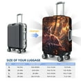 thumbnail image 2 of Luggage Cover Anti Scratch, Autumn Bobcat Glowing Leaves Elastic Suitcase Protector Suitcase Covers for Luggage Fits 18-32 Inch Luggage, 2 of 6