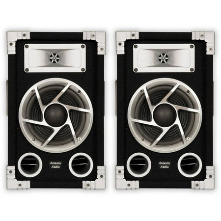 Acoustic Audio GX-400 PA Karaoke DJ Speakers, 1200W, 2 Way,
