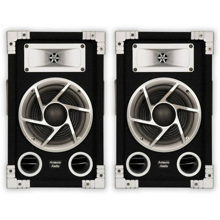 Dj Amp Speakers - Acoustic Audio GX-400 PA Karaoke DJ Speakers, 1200W, 2 Way, Pair