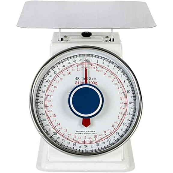 TrueCraftware- 48 lb. Mechanical Kitchen Flat Platform Weighing Food Scale- Heavy Duty Portion Control Mechanical Kitchen and Food Scale Industrial Dial Scale for Kitchens and Restaurants…