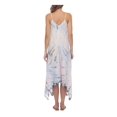 thumbnail image 2 of RAVIYA Women's Blue Tie Dye Handkerchief Hem Maxi Deep V Neck Adjustable Swimsuit Cover Up M, 2 of 2