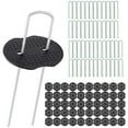 thumbnail image 2 of 50PCs 8 Inch Silver U-shaped Floor Nail with Gasket Are Suitable for Fixing Various Gardening Protective Covers of Insect-proof Covers Greenhouse Covers, 2 of 9