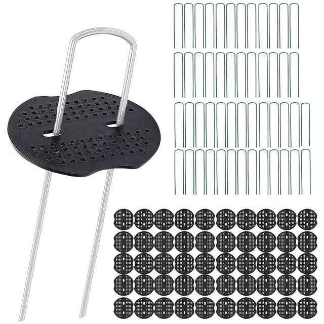 Plateados Para Piso En Forma De U De 8 Pulgadas Con Junta Son Adecuados Para Fijar Varias Cubiertas Protectoras De Jardinería De Cubiertas A Prueba De Insectos Cubiertas De Invernadero 50 Clavos Cateissary HA022128-00