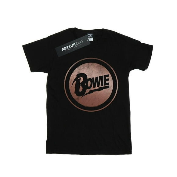 David Bowie Womens Rose Gold Circle Cotton Boyfriend T-Shirt