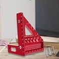 thumbnail image 4 of Almencla 3D Multi Angle Measuring Ruler Triangle Ruler for Engineer Craftsmen Drawing Red, 4 of 8