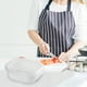 thumbnail image 4 of Bento Box with Drainage Function | Fruit Storage Container | Microwave Safe Food-Grade Polypropylene | Double Layer Leakproof Design | 340ml | 15x13x5cm | White | Single Pack, 4 of 9