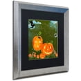 thumbnail image 2 of "Halloween Jack-O'-Lanterns" Canvas Art by Lisa Powell Braun, Black Matte, Silver Frame, 2 of 4