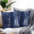 thumbnail image 3 of Outdoor Pillow Cover Navy Blue Paint Set of 2 Waterproof Throw Pillowcases Abstract Art Graffiti Decorative Patio Furniture Pillows for Couch Garden Indoor & Outdoor Use, 3 of 9