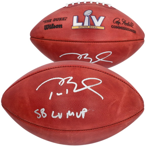 Tom Brady Tampa Bay Buccaneers Super Bowl LV Champions Autographed Super Bowl LV Pro Football with "LV MVP" Inscription - Fanatics Authentic Certified