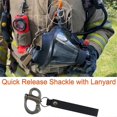 thumbnail image 5 of 2pack Mask Quick Release Shackle with Leather Handle for Firefighter, 316 Stainless Steel Fixed Snap Shackle Lanyard, 5 of 5