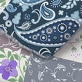 thumbnail image 3 of Whale Flotilla 3-Piece King Comforter Set, Soft Reversible Bedding Comforter Sets, Patchwork Printed Down Alternative Comforter Duvet for All Seasons,Paisley Flowers, 3 of 7
