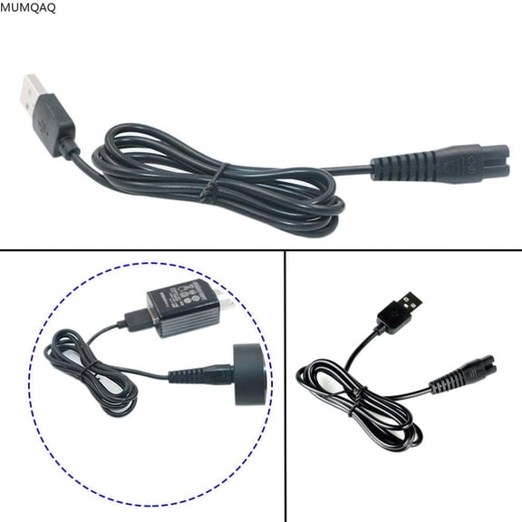 2 Pack Electric Shaver USB Charging Cable Power Cord Charger Electric Adapter for Nice
