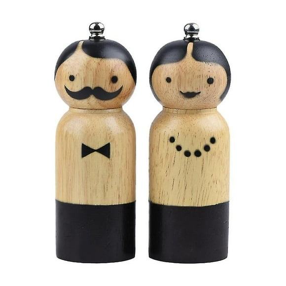 Salt Grinder White Wooden Pepper Grinder Sea Salt And