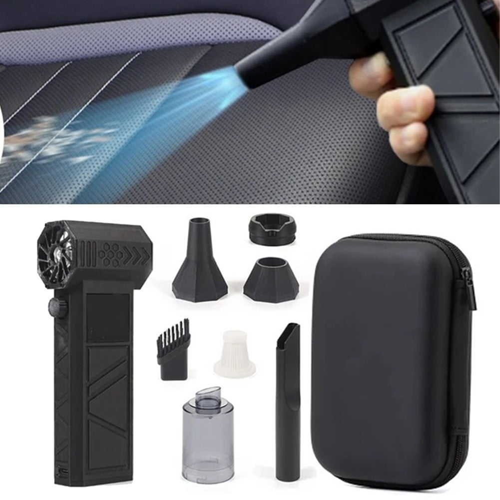Mini Electric Air Blower Duster Cleaner Tool 140000RPM 52m/s Powerful Airflow Quiet Operation Long-Lasting Battery B