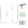 thumbnail image 2 of Transolid Ehtf745267610c-Bk Elizabeth 76" High X 74-1/2" Wide Hinged Semi Frameless Shower, 2 of 7
