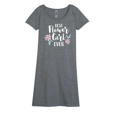 best flower girl ever - youth girl t-shirt dress (Best Discount Dress Shirts)