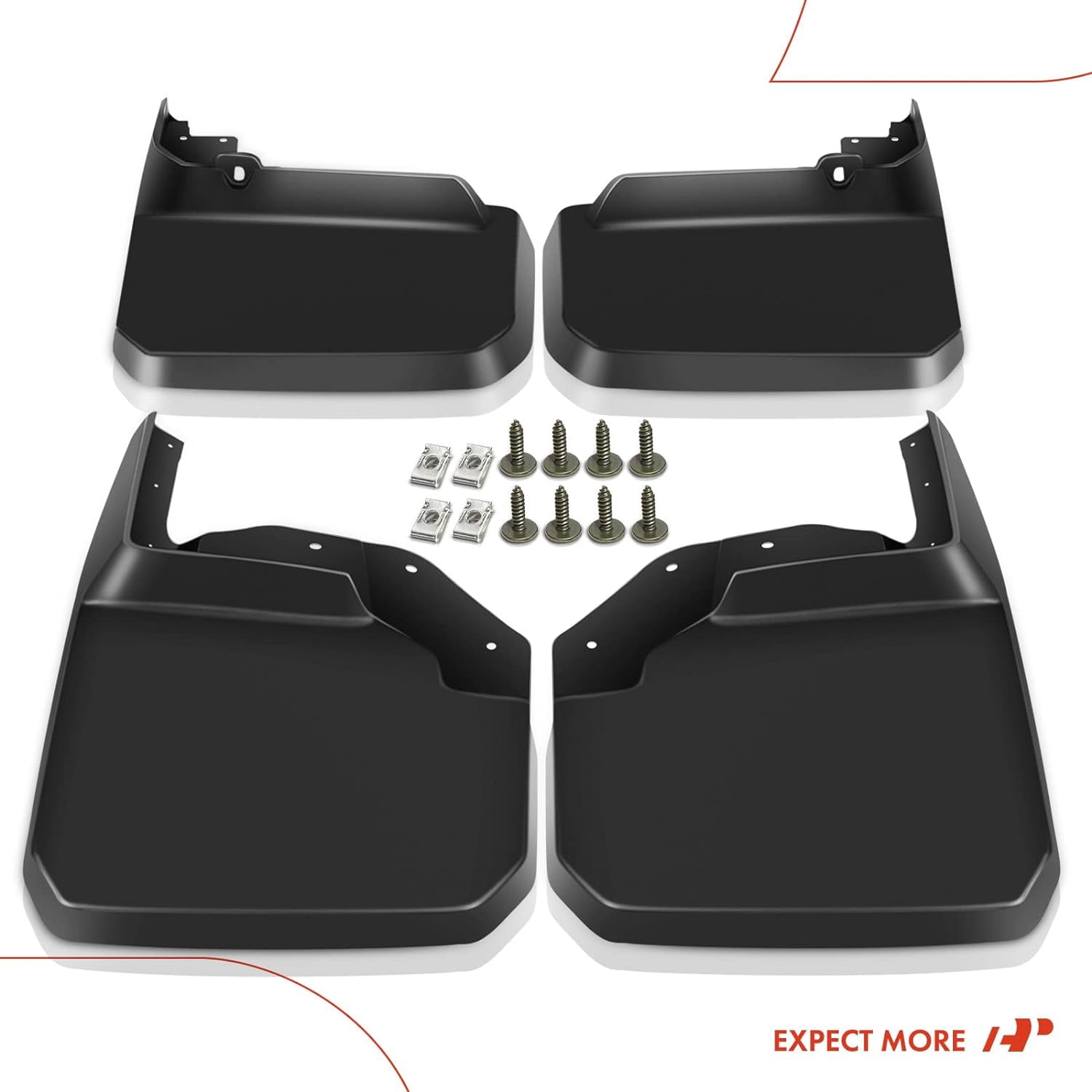 A-Premium Splash Guards Mud Flaps Mudguards Compatible with Jeep Wrangler JK Series 2007-2018 Front and Rear 4-PC Set