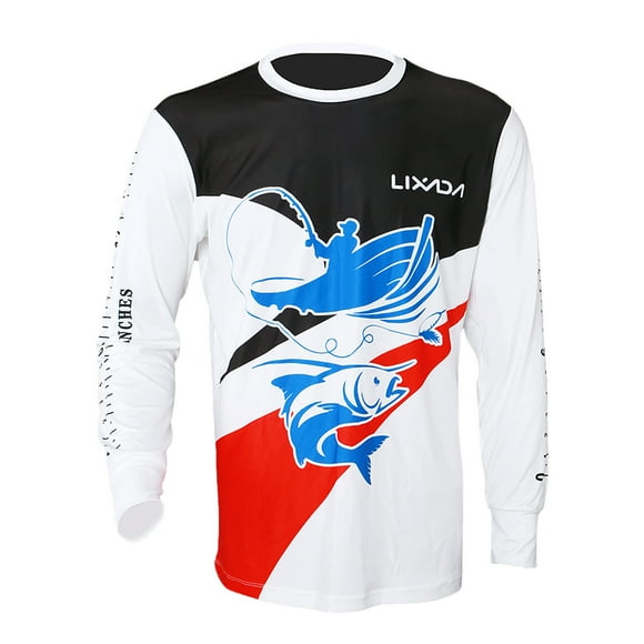 Long Sleeve Fishing Shirt UPF 50+ Sun Protection Fishing Clothing Quick Drying Breathable Loose Fit for Men