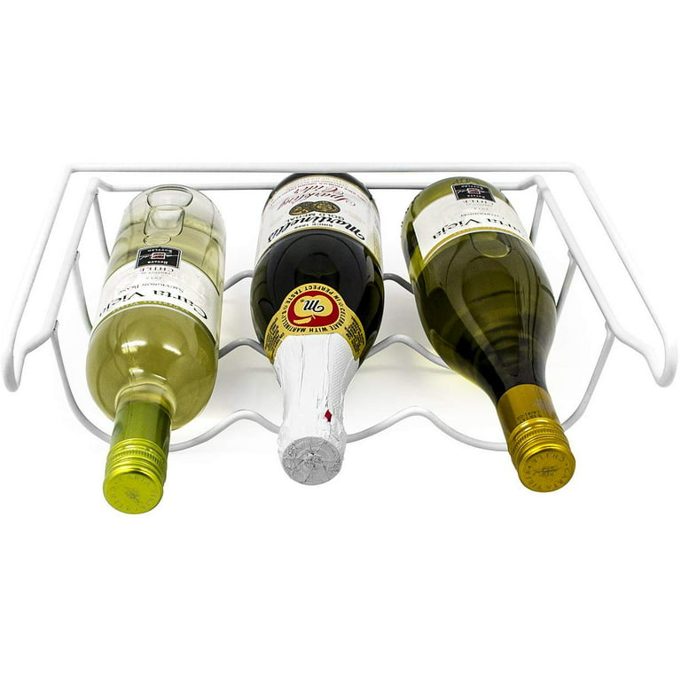 Clear Wine Racks for Refrigerator, Water Bottle Organizer, 6 Bottles