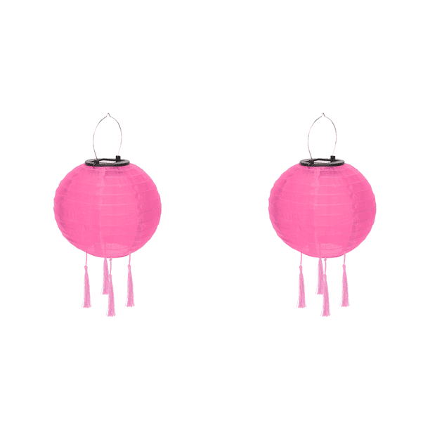 Lámpara Solar Nailon Impermeable para Festivales (rosa)