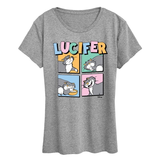 Disney - Lucifer Grid - Women's Short Sleeve Graphic T-Shirt
