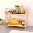 thumbnail image 4 of Desktop Storage Rack Organizer Double-Layer Cosmetic Stationery Storage Holder Table Sundries, 4 of 5