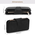 thumbnail image 3 of Leather Wallets for Men, Bifold Wallet Slim Minimalist for Women with RFID Blocking, Card Holders, ID Window, Money Clip, Coin Pocket, Black, 3 of 7