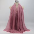 thumbnail image 6 of Soft Long Scarf for Women Plain Pleated Shawl Hijab Jewish Head Shawl Headscarf Headwrap Pink, 6 of 7