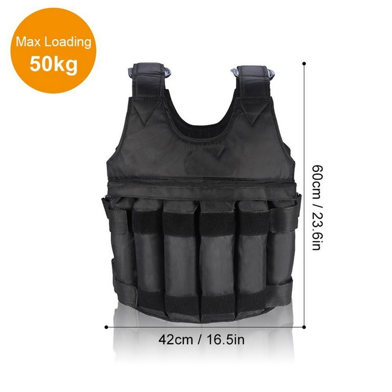 【stein】ADJUSTABLE VEST Adjustable Weighted Vest 110 lb/44lb Black for Crossfit