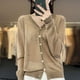 thumbnail image 4 of Cárdigan de seda de hielo con protección solar para mujer, Top de punto suelto de manga larga con cuello en V, cárdigan transparente sólido, camisa con aire acondicionado, Verano, 4 of 4