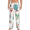 thumbnail image 2 of Kdxio Travel1 Print Men's Sleep Pajama Pant Lounge Pants with Pockets, 2 of 8
