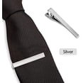 thumbnail image 4 of Clips de corbata para hombres, paquete de 3, clip de corbata clásico, plateado, dorado y negro, clip de corbata, clip de corbata adecuado para bodas, aniversarios y negocios, 4 of 4