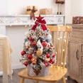 thumbnail image 5 of Árbol de Navidad de 45 cm, pequeño árbol de Navidad flocado para el hogar, juego de regalo de Navidad DIY, decoración, 5 of 5