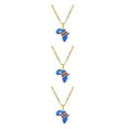 thumbnail image 3 of Justharion Se Démarquer avec la Mode Afrique Carte Pendentif Collier Déclaration Pièce Colliers Congo 3Set, 3 of 6