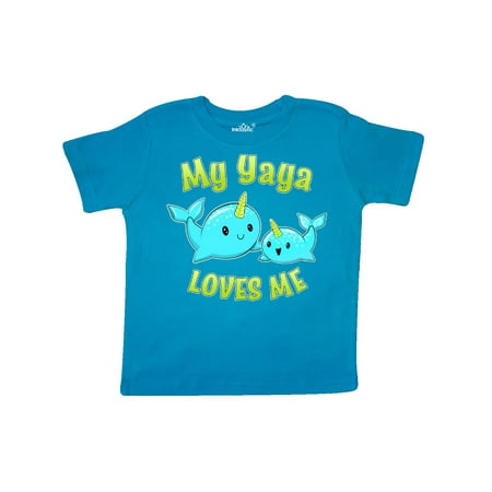 

Inktastic My Yaya Loves Me- Cute Narwhal Gift Toddler Boy or Toddler Girl T-Shirt