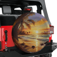 thumbnail image 3 of Lotusprinthandmade Sunset on Tropical Beach Spare Tire Cover Without Backup Camera Hole 6 Sizes (31 in.), 3 of 7
