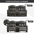 thumbnail image 7 of Zero Gravity Power Recliner Sofa Sets with Bass Speaker,Wireless Charger,LED Light Reclining Living Room Furniture Sets, 7 of 7