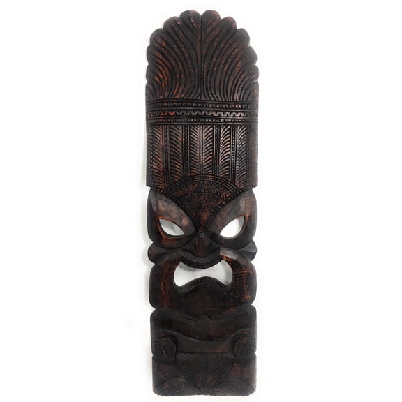 Premium Ku Tiki Mask 36" - Walnut Monkeypod Hand Carved | #rti201790w