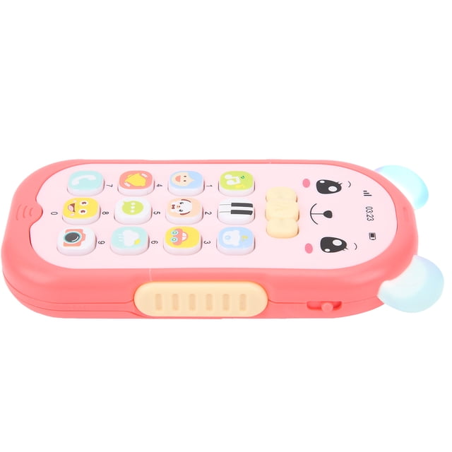 Juguete para Teléfono Móvil para Niños, Estilo de Dibujos Animados, Música, Sonido, Efecto de Luz