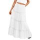 thumbnail image 1 of Vestido de Verano Midi Longitud Color Sólido Relajado Deportes Elástico de la Cintura Nudo Falda Completa para Niños, 1 of 8