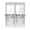 Green White, variant on Half Window Curtain 36 Inches Long, Eucalyptus Leaves Window Treatment Curtain Drapes, Teal Botanical Summer Watercolor Small Tier Curtains for Bathroom Over Sink, 27.5"x36", 2 Panels