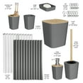 thumbnail image 2 of Virtu 20 Piece Bamboo Bathroom Sets, Gray Bathroom Accessories Sets for Minimalistic Bathroom Décor, 2 of 8