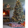 thumbnail image 3 of 4th of July Christmas Tree Skirt 48 Inches Large Christmas Skirt Tree, Red Blue American Flag Star Independence Day Tree Skirt Christmas Decorations for Fireplace Party Holidays Indoor Outdoor, 3 of 7