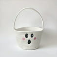 thumbnail image 4 of Feltree Halloween Candy Rope Basket for Kids - Cute Pumpkin Design Treat Bucket with Handle, Durable and Reusable for Trick or Treating, Storage Organizer Gift Basket, 4 of 6