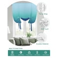 thumbnail image 2 of Teal Blue Ombre Tie Up Curtains for Windows 45 Inch Length Balloon Curtains Kitchen Adjustable Balloon Window Shade Modern Abstract Art Gradient Aesthetics Tie Up Bathroom Curtain Window 42"x45", 2 of 6