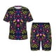 thumbnail image 1 of Balery Colorful Mexican Conjunto de Pijama Infantil de Manga Corta con Estampado – Ropa de Dormir de Algodón Suave-Large, 1 of 6