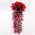 thumbnail image 2 of Flores colgantes artificiales violeta pared de flores cesta de glicinas guirnalda colgante flores de vid orquídea falsa, 2 of 5